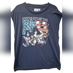 Vintage Kiss American Rock and Roll Muscle  Tee